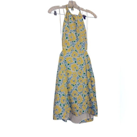 Zara Dresses & Skirts - Zara Floral Yellow and Gray Halter Dress
